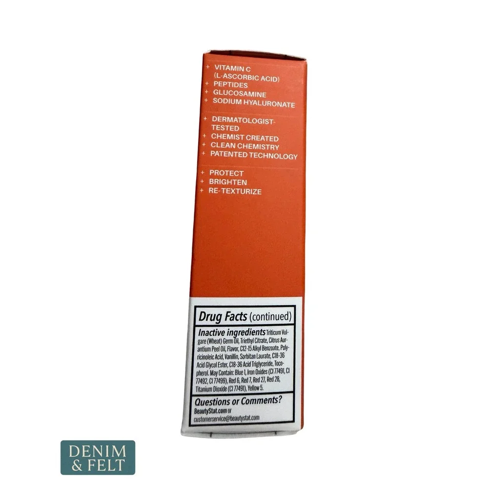 NEW BeautyStat C Lip Serum SPF 30 Butter Beige Vitamin C Mineral Sunscreen